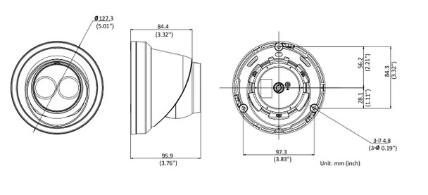 Hikvision DS-2CD2383G0-IB 2.8MM 8MP 4K IR H.265+ Outdoor Turret IP Security Camera - 2