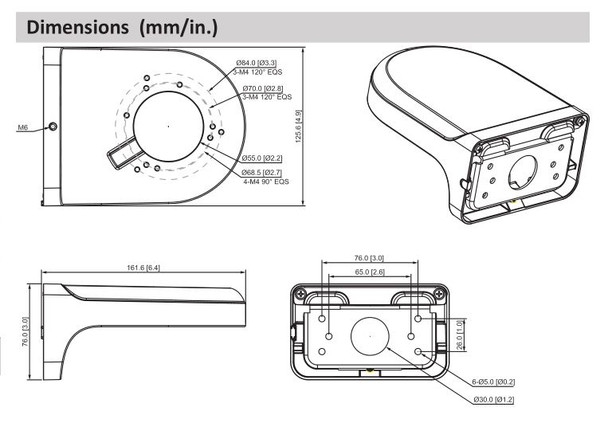 Dahua DH-PFB205W Wall Mount Bracket - 2
