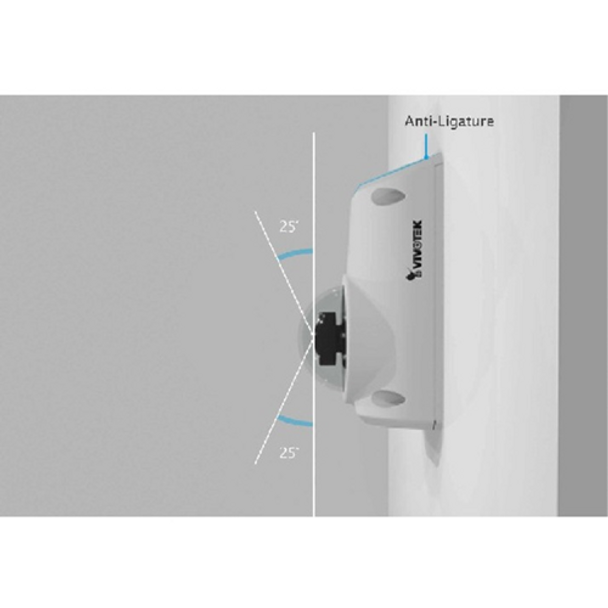 Vivotek CC9380-HV 5MP H.265 Anti-Ligature Outdoor Fisheye IP Security Camera with Built-in Microphone - 2