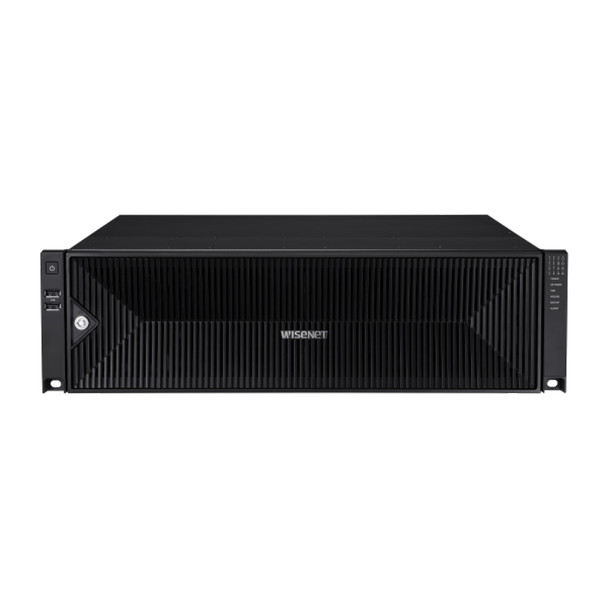 Samsung Hanwha 64 Channel 8K NVR, 400Mbps Recording, H.265 Support, 16 Hot Swap HDD bays, No HDD included, XRN-6410DB4 - 1