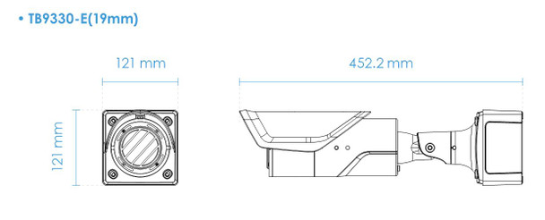 Vivotek TB9330-E(19mm) Thermal Outdoor Bullet IP Security Camera, Infrared Thermal Image, 384x256, 19mm, H.265 - 3