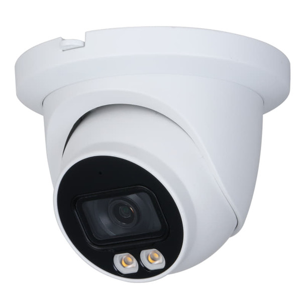 LTS 4MP Outdoor Eyeball IP Security Camera, Full-Color Warm LED, Fixed-focal, Smart - LTDHIP3542NW-28ISMLC