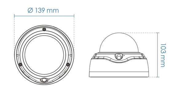 Vivotek FD9187-HT-A 5MP Night Vision H.265 Indoor Dome IP Security Camera with Motion Detection Sensor - 3