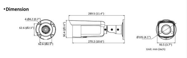 LTS CMIP9C42W-28MD 4MP ColorVu Outdoor Bullet IP Security Camera, H.265+, Night Vision, 2.8mm Fixed Lens - LTCMIP9C42W-28MD - 3