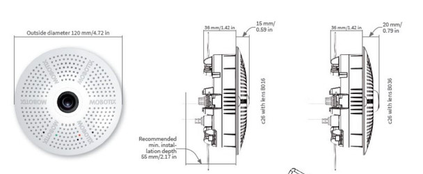 Mobotix 6MP Indoor Fisheye IP Security Camera with Microphone and Speaker - MX-c26B-AU-6D036 - 2