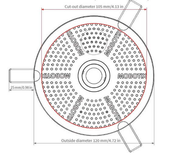 Mobotix 6MP Indoor Fisheye IP Security Camera with Microphone and Speaker - MX-c26B-AU-6D036 - 3