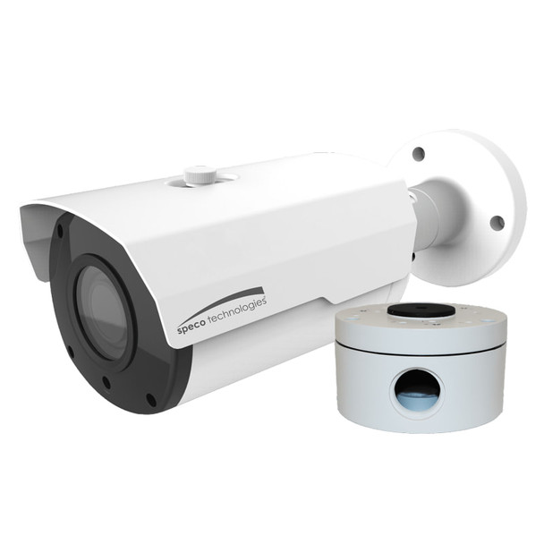 Speco O2VLB8 2MP IR Outdoor Bullet IP Security Camera with included Junction Box, 2.8-12mm lens - 1