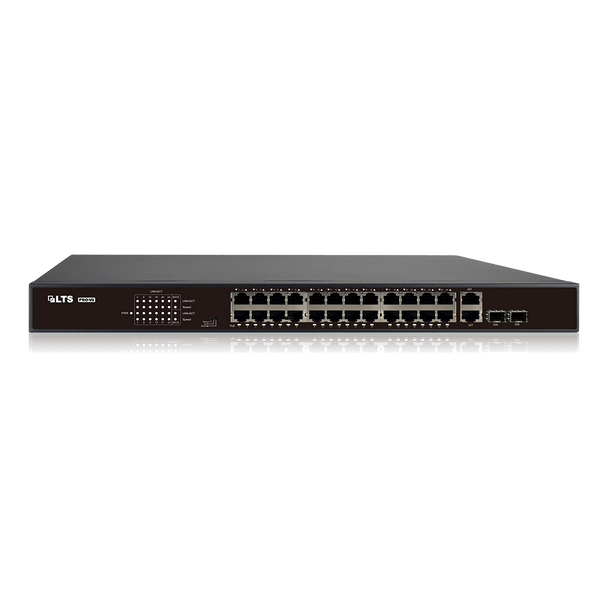 LTS VSPOE-SW2402 24 Port PoE Switch with 2 Combo Ports, Pro-VS