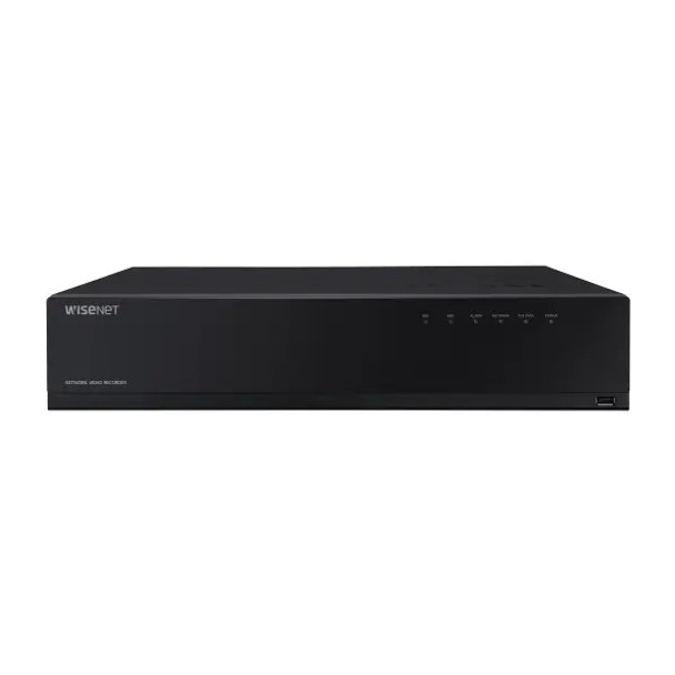 Samsung Hanwha WRN-1610S-6TB 16 Channel 2U Rack Network Video Recorder with Built-in PoE+ Ports, 6TB Storage