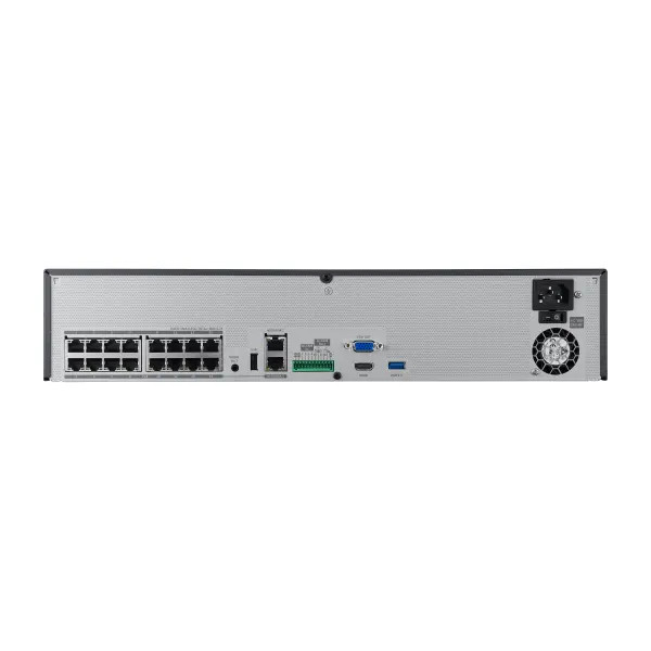 Samsung Hanwha WRN-1610S-12TB 16 Channel 2U Rack Network Video Recorder with Built-in PoE+ Ports, 12TB Storage - 2
