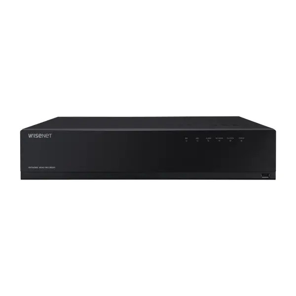 Samsung Hanwha WRN-810S-6TB 8 Channel 1U Rack Network Video Recorder with Built-in PoE+ Ports, 6TB Storage - 1