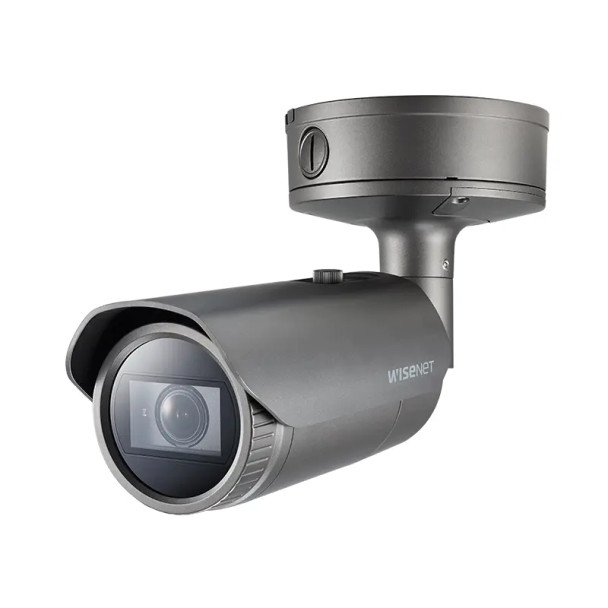 Samsung Hanwha XNO-8082R 6MP Night Vision Outdoor Bullet IP Security Camera, 2.8~8.4mm Motorized Lens - 1