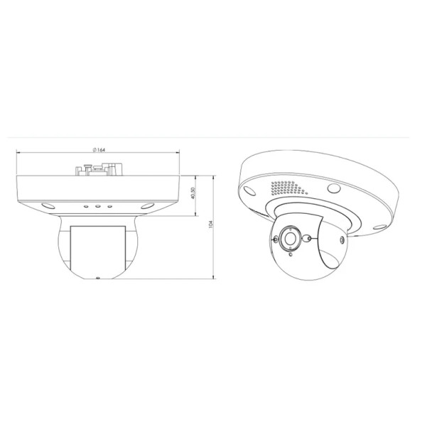 Mobotix Mx-p71A-4DN040 4MP Night Vision Indoor PTZ IP Security Camera with Built-in Microphone and Speaker, 120-degree FOV - 3