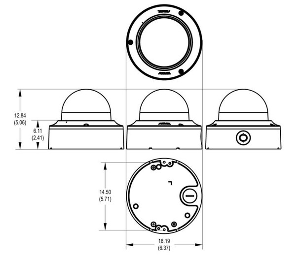 Pelco IME338-1ERS 3MP Night Vision Outdoor Dome IP Security Camera with 2.8~8mm Motorized Lens - 2