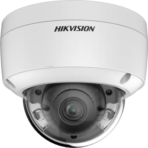 Hikvision DS-2CD2147G2-LSU 4MM 4MP Outdoor Dome IP Security Camera with Built-in Microphone, ColorVu - 1