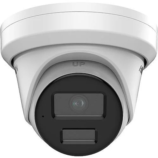 Hikvision DS-2CD2323G2-IU 4MM AcuSense 2MP Outdoor Turret IP Camera with Built-In Microphone, 4mm Fixed Lens, White