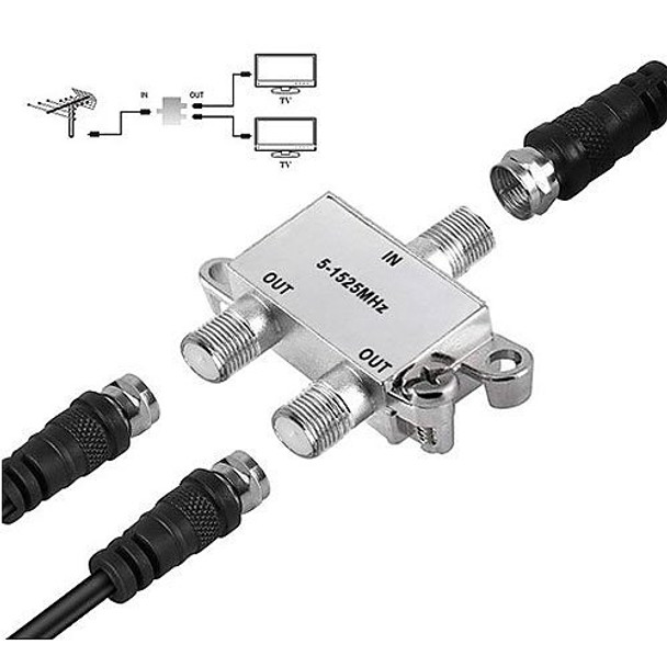 W Box 0E-COAXSP2 2-Way Digital Coax Splitter - 2