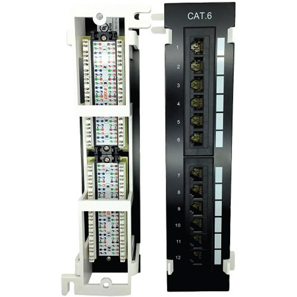 W Box 0E-C6PP12V 12-Port CAT6 Vertical Patch Panel