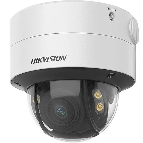 Hikvision DS-2CD2747G2T-LZS ColorVu 4MP Outdoor White-Light Dome IP Camera, 2.8-12mm Motorized Varifocal Lens, White - 3