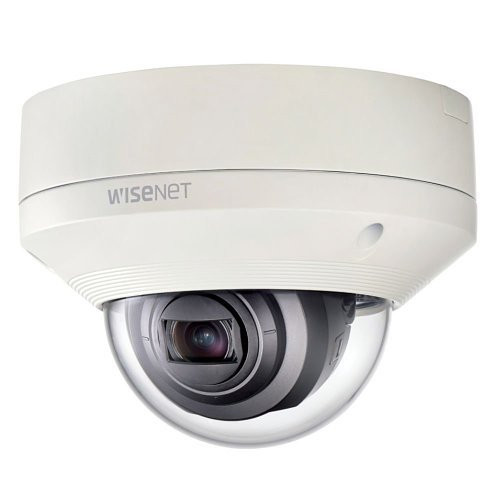 Samsung Hanwha XNV-6080/KUS X Series 2MP Outdoor Vandal Resistant Dome IP Security Camera, 2.8-12mm Varifocal Lens, Ivory, TAA Compliant