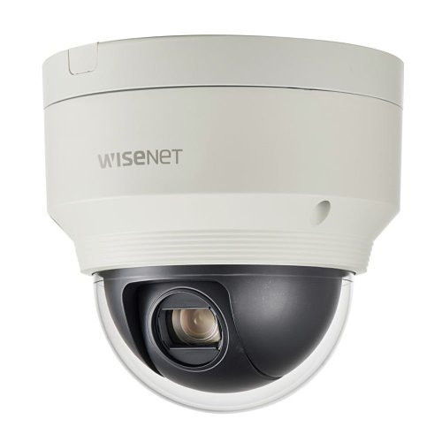 Samsung Hanwha XNP-6120H/KME X Series 2MP Outdoor WDR Mini PTZ Dome IP Security Camera, 12x Optical Zoom Lens, White, TAA Compliant