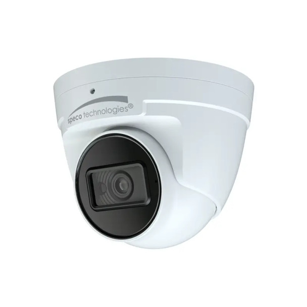 Speco O8VT3 8MP 4K Night Vision Outdoor Turret IP Security Camera with 2.8mm Fixed Lens and Built-in Mic - 1