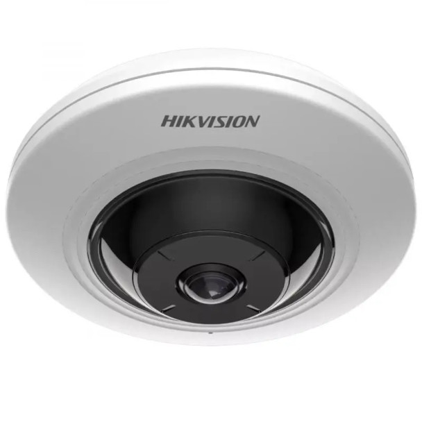 Hikvision DS-2CD3956G2-ISU 5MP Night Vision Indoor Fisheye IP Security Camera with Built-in Microphone, 1.05mm Fixed Lens, AcuSense - 2