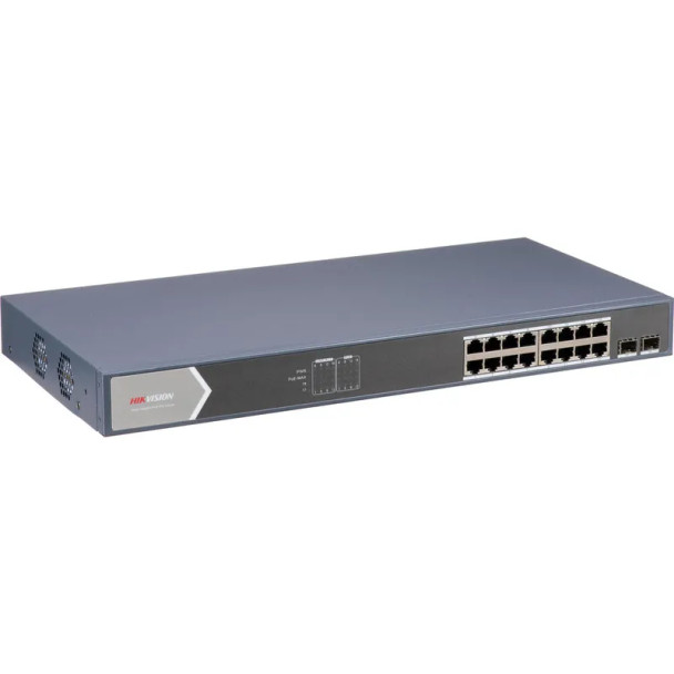 Hikvision DS-3E1518P-SI Smart Managed 16-Port Gigabit PoE Switch, 36Gbps, Blue - 4 Hikvision DS-3E1518P-SI Smart Managed 16-Port Gigabit PoE Switch, 36Gbps, Blue - 4