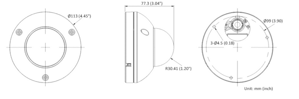 Hikvision DS-2XC6142FWD-IS 2.8MM 4MP IR Outdoor Anti-Corrosion Dome IP Security Camera, 2.8mm Lens, Gray - 2