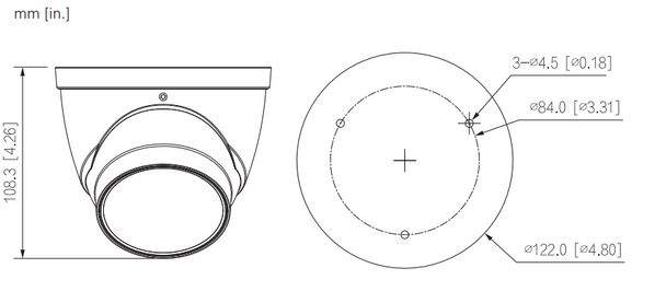 Dahua N85FJ6Z AcuPick, Starlight+ 8MP Outdoor IR Turret IP Security Camera with 2.7~12mm Varifocal Lens, White - 6