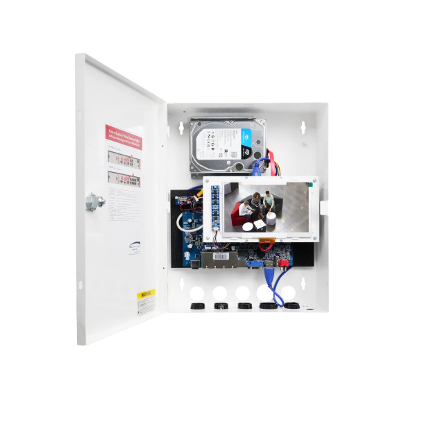 Speco N8WNRLM10TB 8 Channel 4K H.265 Wall Mount Network Video Recorder with Monitor and 10TB HDD Included- 1