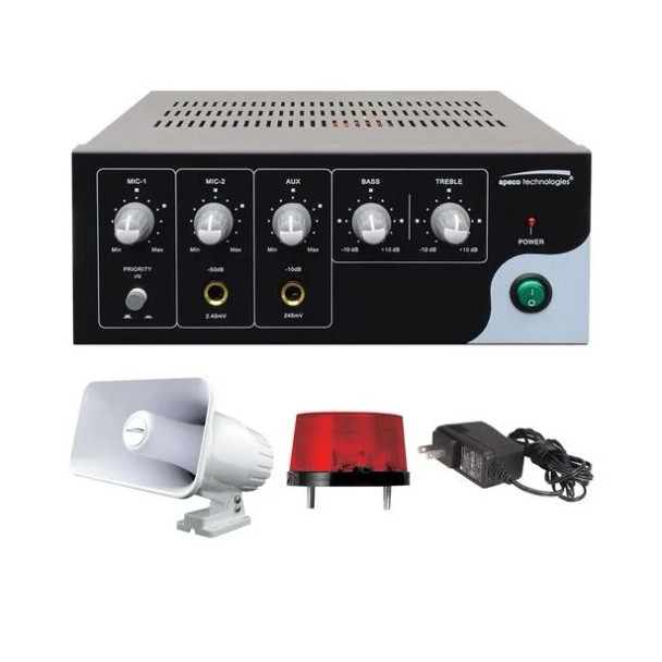 Speco DDK2 Digital Deterrent Audio Kit Including PVL15A,SPC15RP, SFR12 & PSW5 - 1