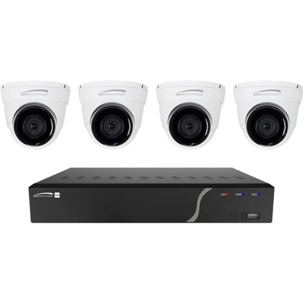 Speco ZIP44T2 4 Channel NVR with 2TB and 4 Digital Deterrent Turret Cameras - 1