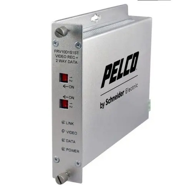 Pelco FTV10D1S1FC Single-Channel Fiber Transmitter with Bidirectional Data and Coaxitron Support for Long-Range Surveillance - 1