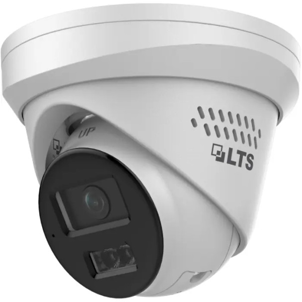 LTS CMIP3342WI-28SDL 4MP Outdoor Turret IP Security Camera with 2.8mm Lens and Built-In IR and White Light - 1