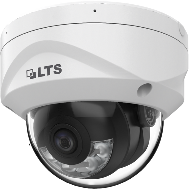 LTS LTCMIP7382WI-28MDA 8MP Outdoor Dome IP Security Camera with 2.8mm Lens and Built-In IR and White Light