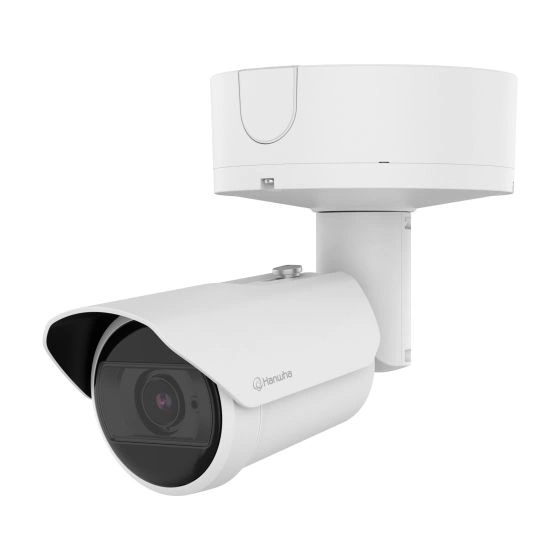 Hanwha Vision PNO-A7082R 4MP Outdoor Bullet IP Security Camera with 4.6-9.35mm Lens and Built-In IR