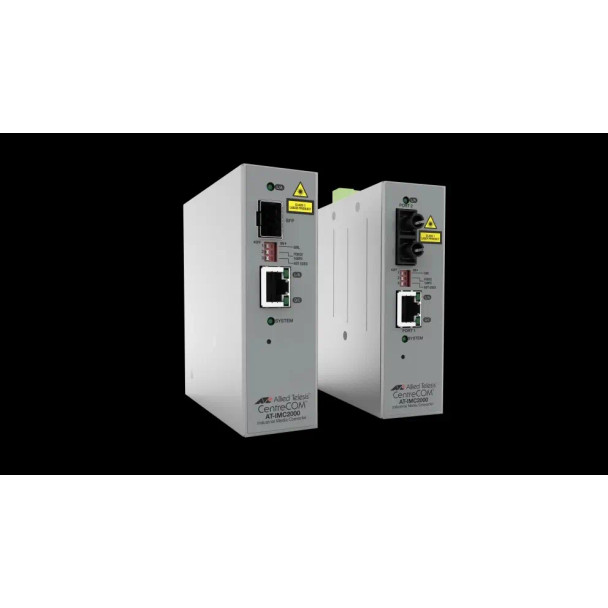 Hanwha Vision HV-IMC2000TP/SP-980 Industrial Gigabit PoE+ Media Converter - 1