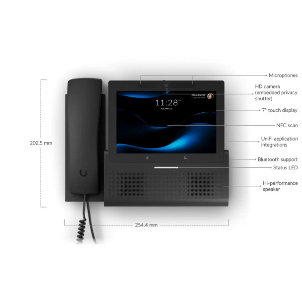 Ubiquiti UTP-G3-TOUCH-WALL 7" Wall-Mount Touch Display Phone - 4