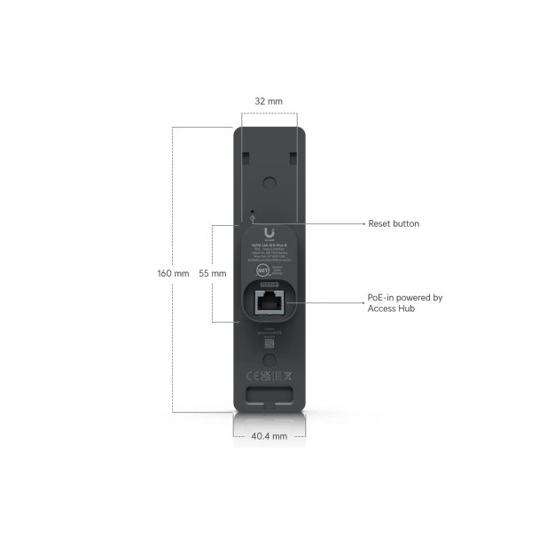 Ubiquiti UA-G3-PRO-B Outdoor NFC Reader & Intercom with Integrated Camera, Touch Pass and PIN Access - 2