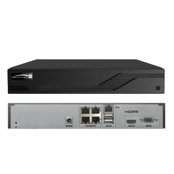Speco N4NRV4TB 4 Channel 8MP(4K) Network Video Recorder with 4TB HDD Included - 2