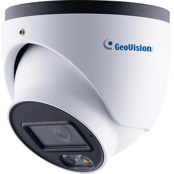 Geovision GV-GEBF2802-2F 2MP Full Color Outdoor Eyeball IP Security Camera with 2.8mm Lens and Built-In IR and Warm Light - 84-GEF282V-2F10