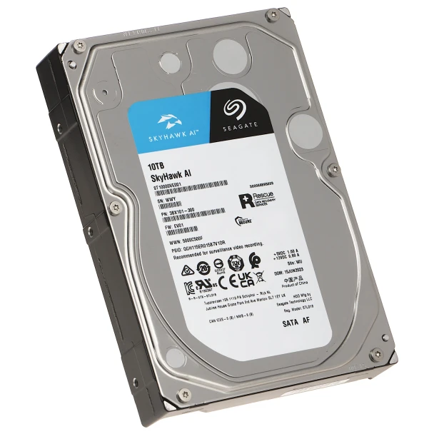 Seagate SkyHawk AI ST10000VE001 10TB 3.5" SATA 6Gb/s Surveillance Hard Drive with 256MB Cache - 1