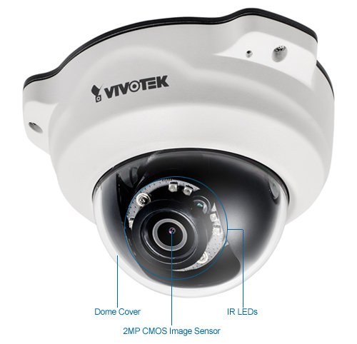 vivotek fd8164v 1080p hd outdoor ip dome camera - ir day/night