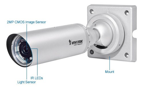 vivotek ip8364-c ir day/night 1080p hd bullet security camera