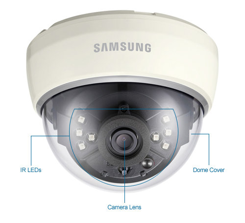 samsung scd-2020r 600tvl ir dome security camera