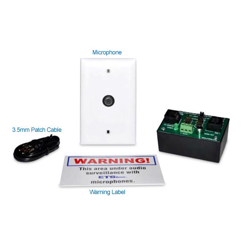 ets sm5-ea single zone poe audio surveillance kit for ip cameras