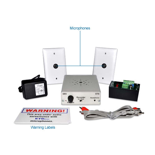 ets sm6-m2 expanded single zone audio surveillance kit