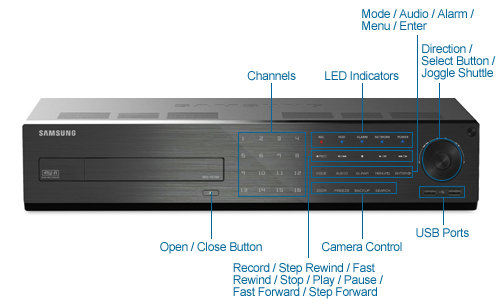 samsung srd-1673d-2tb 16ch digital video recorder - 960h at 30 fps, 2tb