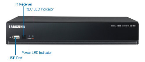 Samsung Hanwha SRD-440-500 4 Channel DVR, 500 GB HDD